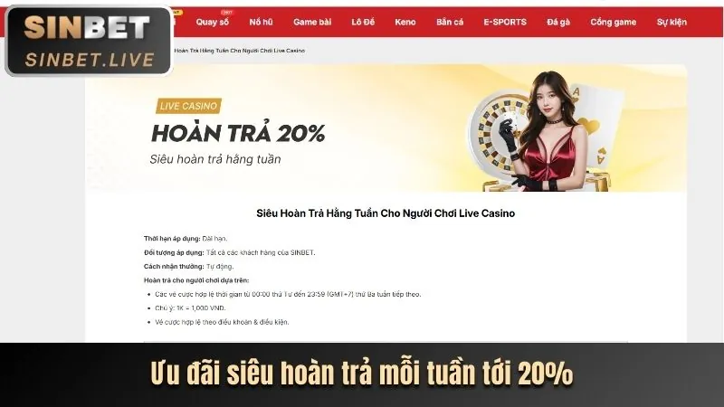 Hoàn trả không giới hạn 12be